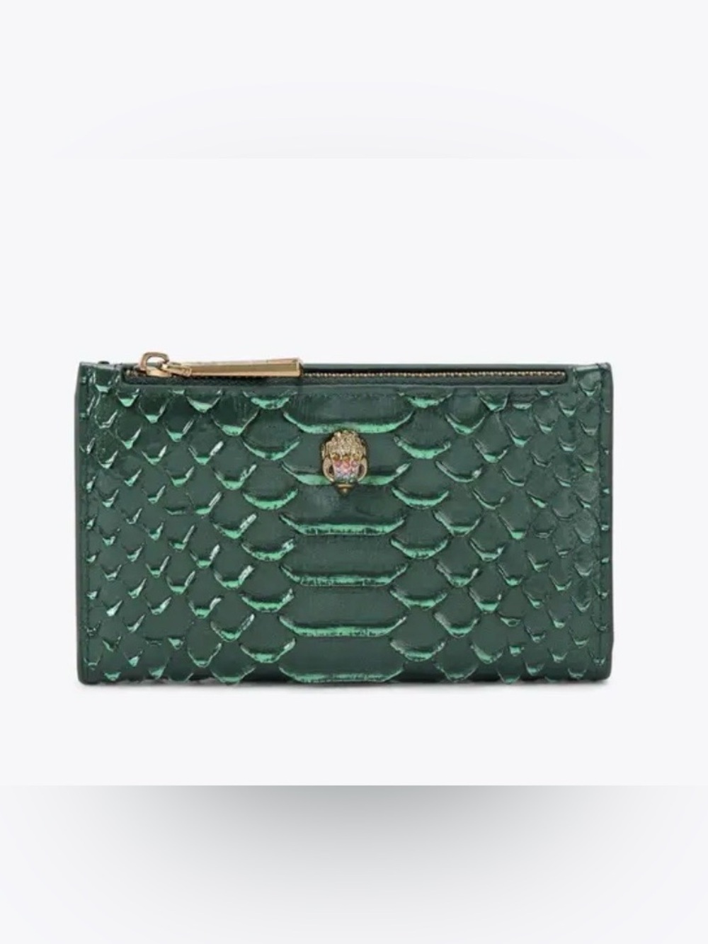 Kurt Geiger Kensington Green Leather Bifold Wallet